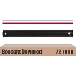72 INCH Ceiling Fan Downrod With Extended Wires,1 inch Outside Diameter, Extension Rod Only Ceiling Fans Compatible, Not Threaded (Black)