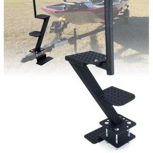 RDCMKL 3 Step Heavy Duty Boat Trailer Steps, Boat Trailer Ladder with Non-Slip Surface, 500 lbs Capacity, Universal Fit for Bass Boat, Pontoon Boat, Easy Step for Trailer Boarding