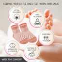 Organic Cotton GOTS Certified Newborn Socks 12 Pair - 6-12 Months – Soft and Comfortable Baby grip Socks, Premium Newborn Baby Socks, Gift for Little Boys (Teal)