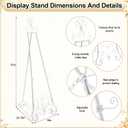 1 Pack White Easel Stand for Wedding Sign, 57'' Adjustable Vintage Scroll Floor Display Stand with Chain Support for Welcome Poster, Photo, Art, Decorative Event Display