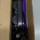 Manual Carpet Sweeper, Electric-Free Quiet Floor Sweeper with 300ml Easy-Empty Dustbin, 6.7 Cleaning Width for Pet Hair, Crumbs, Dust on Carpets, Hardwood, Tile - Home & Office Use (Purple)