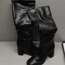 Modatope Knee High Boots Women Chunky Heel Square Toe Tall Boot for Women High Heel Side Zipper Long Boots (8)