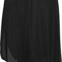 Vanity Fair Women's Anti-Static Nylon Half Slip for Under Dresses,  (26 Inch - Single Slit - Black)