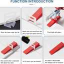 Tile Leveling System Clips 1/16" Tile Leveler Clips 1.5mm 2000 Pcs DIY Tile Leveler Spacers for Professional Ceramic Tile and Stone Installation