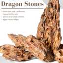 2.2-8.1 Inches Natural Dragon Stone, 5 PCS Mixed Sizes Aquarium Rocks for Aquascaping, Terrariums, Reptile Tanks & Aquarium Dcor