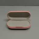 Muf 2 in 1 Contact Lens Case and Glasses Case, Double Sided Design with Mirror, Portable Travel Kit with Tweezer, Remover and Solution Bottle, Pink