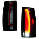 (2 Pack) LED Tail Light Assembly for 2007-2014 Chevy Suburban 1500 2500, 2007-2014 Chevy Tahoe [Only Incandescent Models], Taillight Assembly w/o Blind Spot, Black Housing Smoke Lens