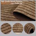2' x 6' Runner Rugs with Rubber Backing, Indoor Outdoor Utility Carpet Runner Rugs, Stripe Brown, Can Be Used as Aisle for The RV and Boat, Laundry Room and Balcony