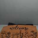 2 Pcs Doormats Welcome Outdoor Door Mats Layered Front Door Rugs Non Slip Floor Mats for Porch Entryway Indoor Outdoor Decor(Wildflower,Black, White)