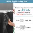 YellyHommy Clear Waterproof Plastic Snap in Shower Curtain Liner Replacement with 2 Magnets 71" W x 66" L for 72" W x 87" L Transparent