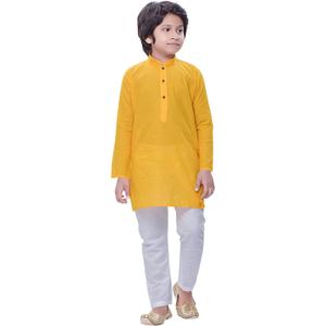 Tathastu Boys Cotton Kurta KS1033B Yellow 6-7 Year