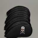 HISTAR Golf Club Head Covers Skull Design Golf Iron Head Covers Set Headcover Fit All Brands Titleist, Callaway, Ping, Taylormade, Cobra, Nike, Etc. (Black)