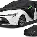 Sailnovo Car Cover Waterproof All Weather,7 Layers Heavy Duty Outdoor Full Car Cover, Snowproof Rainproof Windproof Sun UV Protection (PE+Cotton,A0 Fit Sedan-Length (Up to 177"))