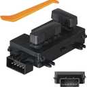 Power Seat Switch Adjust Switch 8 Way Driver Side Left 12450166 Compatible with Chevrolet Silverado Avalanche 1999-2007, GMC Sierra Yukon, Cadillac Escalade Replace OE 901-202 PSW15 SW7123