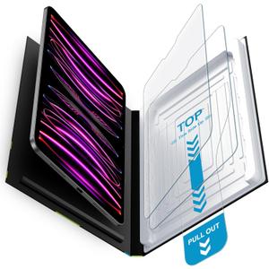 Mothca 2 Pack Matte Glass Screen Protector for iPad Pro 12.9-inch 6th/5th/4th/3rd Generation (2022/2021/2020/2018) with Quick Installation Tray, Anti-Glare & Anti-Fingerprint Tempered Glass