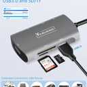 2 x 7-in-1 USB C Docking Station - Triple Display, 1080P VGA, 2 USB 3.0, Type-C Data Port, 4K HDMI, PD 100W Charging, SD/TF Card Reader, Compatible with Dell/HP/Lenovo, etc