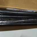 KAMANINA Black Curtain Rods for Windows 72 to 144 Inches (6-12ft), 1 Inch Heavy Duty Curtain Rod 32 to 144, Long Decorative Single Drapery Rods, Twisted Cage End