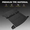 Cargo Mat for 2017-2026 Jeep Compass Accessories(New Body Style 2nd Generation),Full Coverage All Weather TPE Protector Cargo Mat with Backrest Mat Trunk Mat Cargo Liner for Jeep Compass Accessories