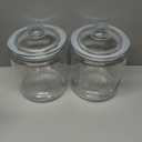 1 Gallon Glass Cookie Jar - Large Food Storage Container with Airtight Lid - Keep Fresh Flour, Chewy Pet Treats, Candy, Dried Foods, Detergent Pods for Your Kitchen or Laundry Room- Pack of 2