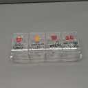 Qinyoung 4 Pcs Hot Cocoa Bar Supplies Clear Acrylic Seasoning Spice Box with Cover and Spoon Cocoa Marshmallows Peppermints Chocolate Chips Storage Container for Christmas Hot Chocolate Bar