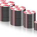 49 Pack, Adhesive Magnets Stickers Dots Big to Small (2", 1.6", 1.2", 0.8"), Round 50mm Magnets for Crafts,20mm, 30mm, 40mm, 50mm Precut Circle Magnetic Tapes Strong Sticky for DIY Projects