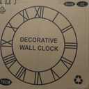 LEIKE 30" Oversized Large Wall Clocks,Silent,Non Ticking,Battery Operated Modern Round Big Wood Decorative Metal Wall Clock for Living Room, Bedroom,Kitchen,Farmhouse,Office Decor - Black,30 Inch (Walnut and Roman Number)