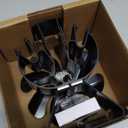 VODA Wood Stove Fan Heat Powered Fireplace Fans 8 Blades Non Electric, Heat Activated Thermal Fan for Wood Burning Stove/Log Burner, Stove Accessories Thermometer