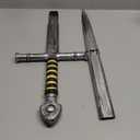 quescu Medieval Knight Toy Sword,35.6" Plastics Sword Medieval Warrior Costume Accessories for Renaissance Fair Cosplay, Props