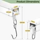 Ceiling Curtain Track, Wall Mount Curtain Tracks, White, 3ft-6ft