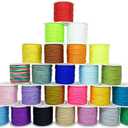 Nylon String for Bracelets, 25 Colors 1125 Yards Chinese Knotting Cord, 0.8 mm Nylon Cord for Jewelry Making, Beading, Necklaces, Kumihimo, Friendship Bracelets, Tassels and Craft