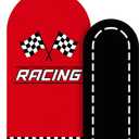 Tranqun 2 Sets Racing Car Arch Backdrop Covers 6/7.2ft | Red Black White Checkered Arch Cover, Happy Birthday Backdrop for Birthday Party Baby Shower, Photography Studio Props, 6 x 2.6FT and 7.3 x 4FT