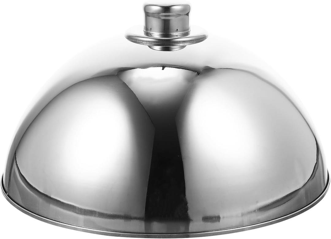 Stainless Steel Food Cover Dome - 12.5 Inch Silver Bead Lid for Home, Restaurant, Hotel - Dust and Fly Protection, Keeps Food Warm, Ideal for Parties and Events (32*32*18cm)