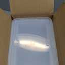 Citylife 1.3 QT 10 Pack Small Storage Bins Plastic Storage Container Stackable Box with Lids for Organizing, Clear White