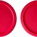 Replacement Lids fits Pyrex 2-Cup Glass Food Storage Container Bowls, 5-Inch Plastic Round Lids Covers for Pyrex 7200-PC, Airtight & Leakproof (2-Pack, Red)
