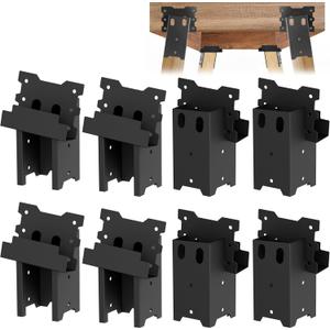 Deer Blind Brackets, Outdoor 4 x 4 Platform Bracket, 12 / 14 Gauge Steel Elevator Brackets for Deer Stand, Hunting Blinds, Shooting Shack
