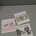 Christmas Bathroom Decor, Funny Pink Christmas Decorations, Santa Claus Bathroom Table Decoration He Sees You When You're Pooping Wooden Box Sign Halloween Home Desk Shelf Decor