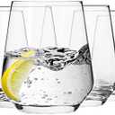 Krosno Water Drinking Glasses, Set of 4, 13.5 oz, Splendour Collection, Elegant Tumbler Collection, Ideal for Everyday Use and Entertaining, Lead-Free Crystalline, Dishwasher Safe, Made in Europe