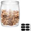 1/2 Gallon glass jars, Cookie Jar & Candy Jar with Lid, Large Food Storage Container,glass jar with lid for Buffet, Coffee & Flour, Laundry Room Storage & Pantry