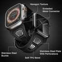 ULTIMAL Compatible with Apple Watch Band 42mm/44mm/45m/49mm/46mm, Metal Vent Design for iWatch Ultra Series 10 9 8 7 6 5 4 3 SE