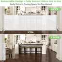 Reinforced 96" Extra Wide Retractable Baby Gate Extra Long Dog Gate, White