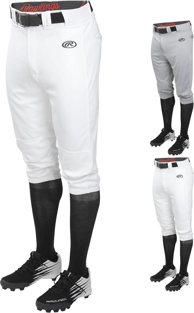 Rawlings Men’s Launch Series Baseball Pants | Knicker Fit | Adult Sizes | Solid | Multiple Colors