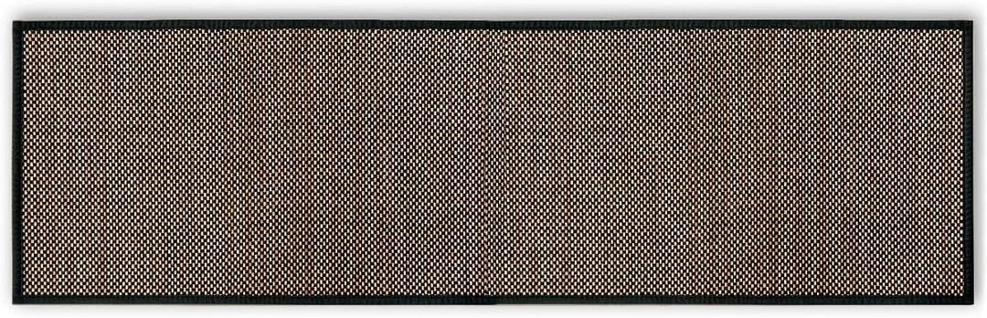 Artoid Mode Washable Non Skid Kitchen Rugs and Mats Doormat, Absorbent Door Mat Rugs for Kitchen Floor Front of Sink Hallway Black 17x60 Inch