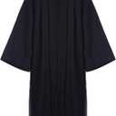 Newrara Unisex Premium Matte Graduation Gown Only (Large 51(5'6"-5'8"), Black)