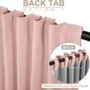 100% Blackout Shield Linen Blackout Curtains for Bedroom 84 Inches Long, Back Tab/Rod Pocket Living Room Drapes, Thermal Insulated Blackout Curtains 2 Panels Set, 50" W x 84" L, Blush Pink