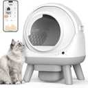 Self Cleaning Litter Box for Multiple Cats, G1 Automatic Cat Litter Box, Self-Cleaning Robot with Smart APP Control and Health Monitoring, Includes 2 Roll Trash Bag and Litter Mat, White