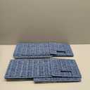 Vagusicc Wicker Storage Basket, Set of 2 Hand-Woven Paper Rope Wicker Basket, Small Storage Baskets for Organizing Toilet Paper Basket, Foldable Large Cube Storage Organizer Bins for Shelves (Blue)