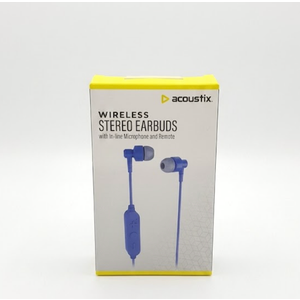 Acoustix Wireless Stereo Earbuds with In-Line Microphone and Remote Brand New