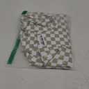 Waterproof Beach Tote Pool Bags for Women Ladies Extra Large Gym Tote Carry On Bag With Wet Compartment for Weekender Travel (Grass Green White Grid)