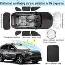 TINGLU Window Shades for Toyota RAV4 2019-2025 2026 Accessories Car Side Full Windows Rear Triangular Windshield Sun Shade Sun UV Rays & Privacy Protection for Camping,Napping,and Relaxing 8PCS