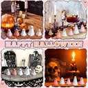 Amyhill 5 Pcs Halloween Ghost Figurine Resin Ghost Sculpture Statue Cute Halloween Decorations Spooky Tiered Tray Decor for Indoor Home Table Centerpieces Party Kitchen Tabletop Shelf (Cute,Pink)